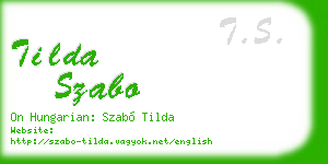 tilda szabo business card